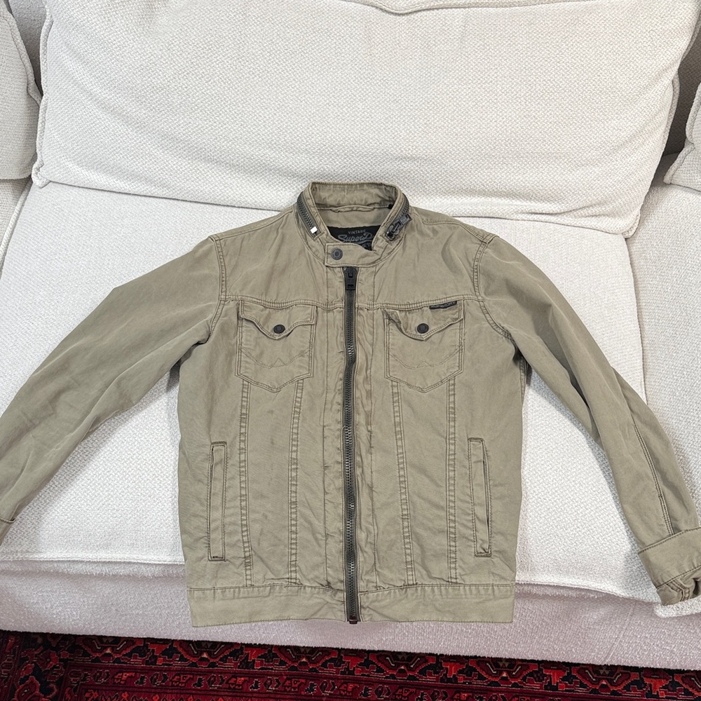 Men's Khaki/Olive Superdry Military Field Jacket